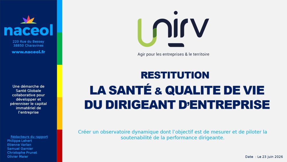 Étude territoriale Unirv